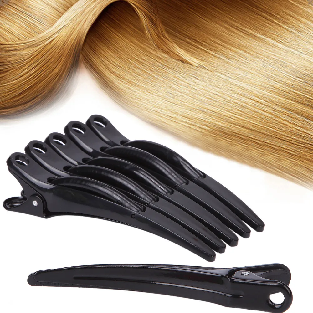 6 Pcs Hair Clips Practical Plastic Prong Alligator Teeth Bows Clips New