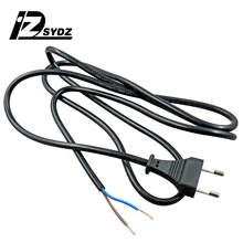 Линия питания 1,75 м 0.75m2 Чистый медный разъем/Одна Головка две вставки два ядра провода Европейская стандартная вилка