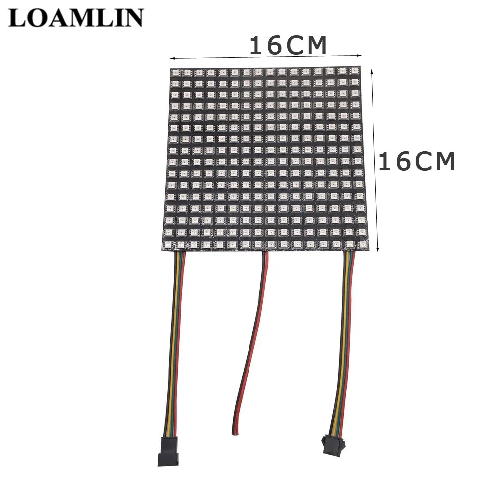 APA102 RGB Full Color Fiber Board IP30 Led Matrix Pannel 256pixels DC5V Input APA102 Led Display 16X16 8X32