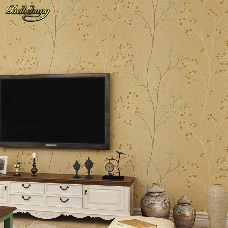 Tree Pattern Wallpaper 3D Luxury Non-Woven Geometry Wall Papers Living Room Home Decor Blue Vintage .papel de parede 3D.papel de