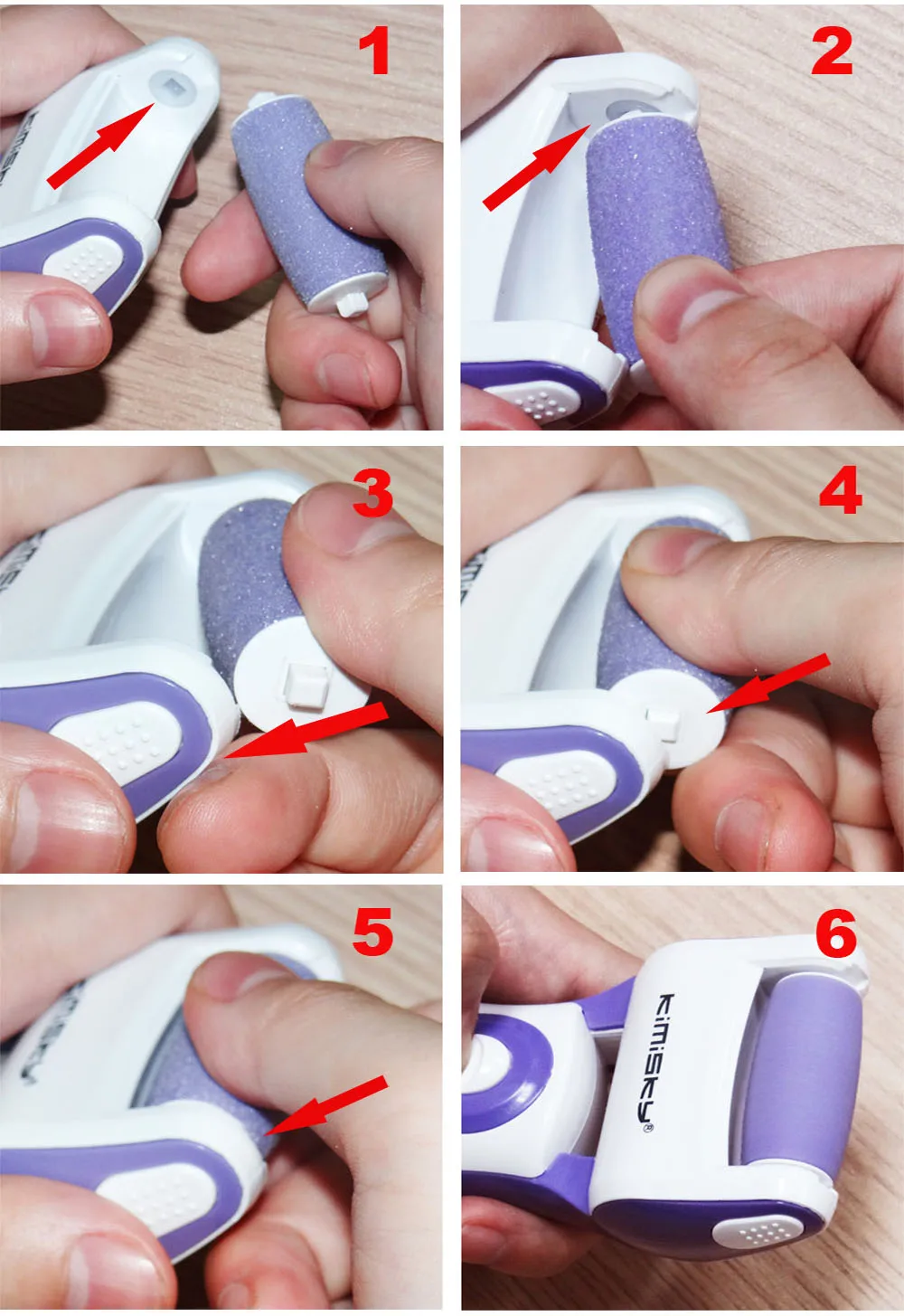 Cuidados com os Pés Kimisky Azul Recarregável Ferramenta Pedicure Cuidados Pessoais Foot Arquivo Elétrica Ferramentas 9 ps Rolos Cabeças 24 Cheap Instrumento cuidados c pés