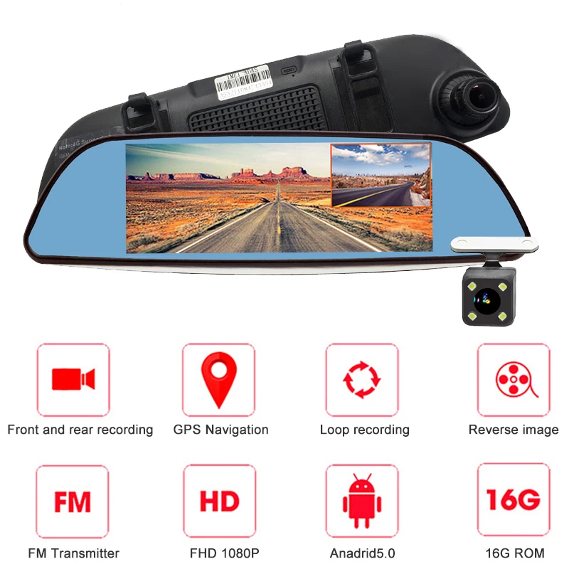 Bluavido 4G ADAS Android DVR " зеркало заднего вида gps Автомобильный видеорегистратор FHD 1080P видеорегистратор с камерой заднего вида WiFi Live monitor