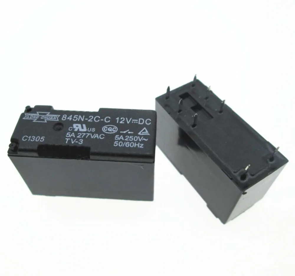 

HOT NEW 12V relay 845N-2C-C-12VDC 845N-2C-C 12VDC 845N2CC 12V 12VDC DC12V 5A 250VAC DIP8