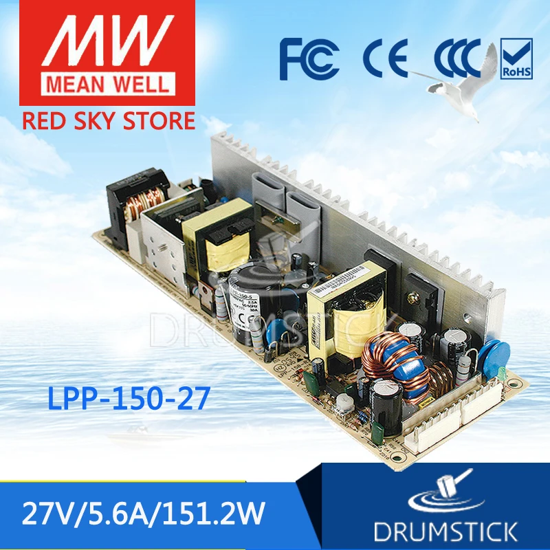 

MEAN WELL LPP-150-27 27V 5.6A meanwell LPP-150 27V 151.2W Single Output with PFC Function