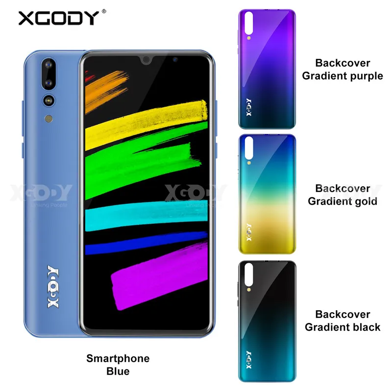  Xgody P30 Mobile Phone Android 9.0 5.99inch 2GB RAM 16GB ROM MT6580M Quad Core Dual Camera 3G Smart
