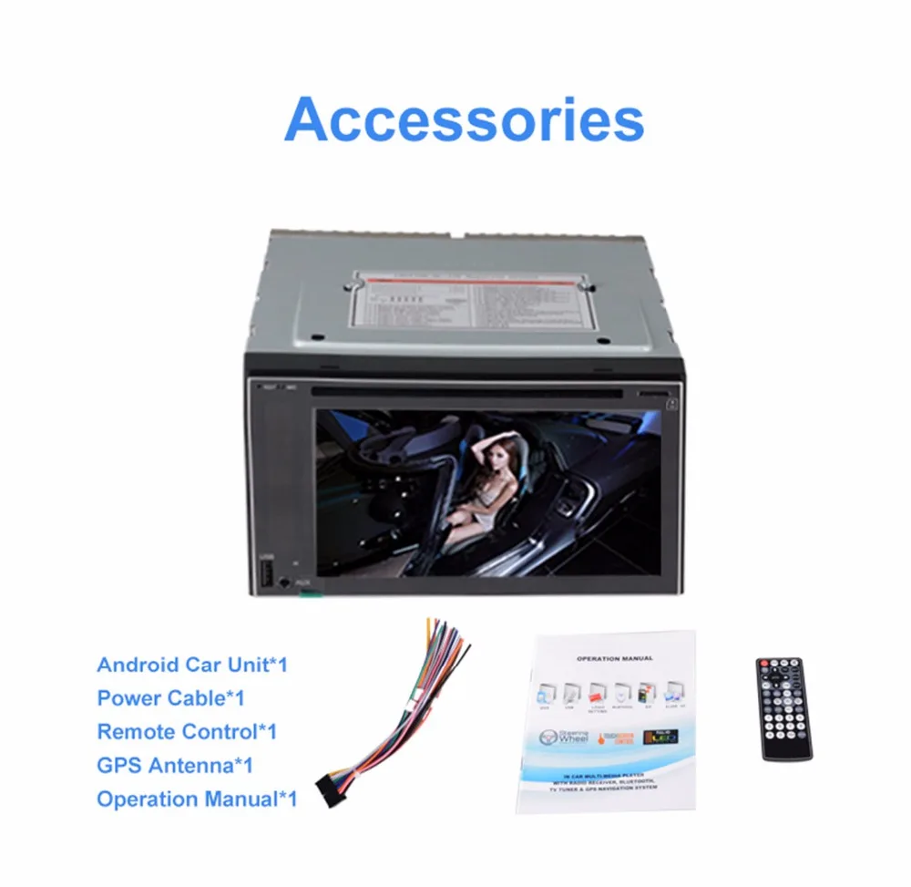 Sale HD 1024X600 2Din Quad Core 2GB RAM 32GB ROM Android 6.0.1 Car DVD GPS Navigation Player Stereo Radio 2 Din Universal 14