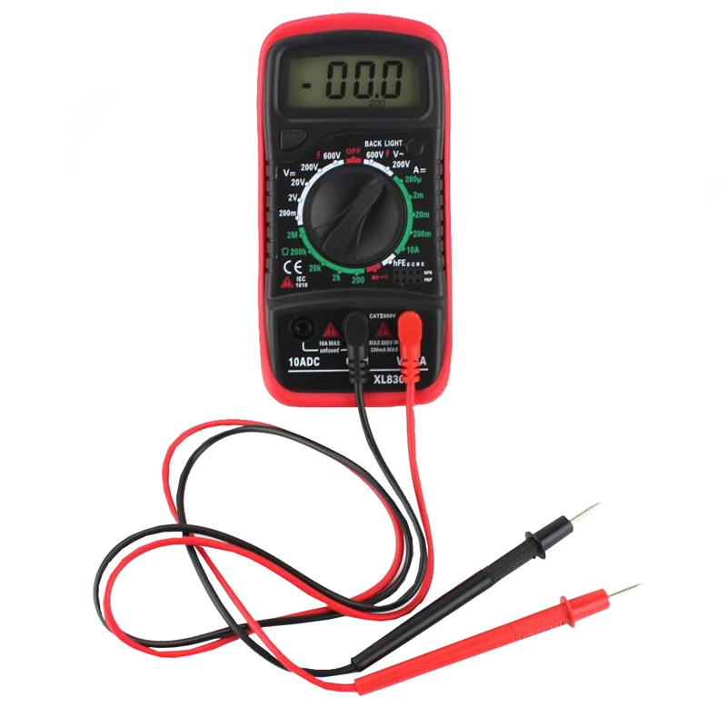 200 600V 10A 20M Digital LCD Test Current Multimeter Voltmeter Ammeter