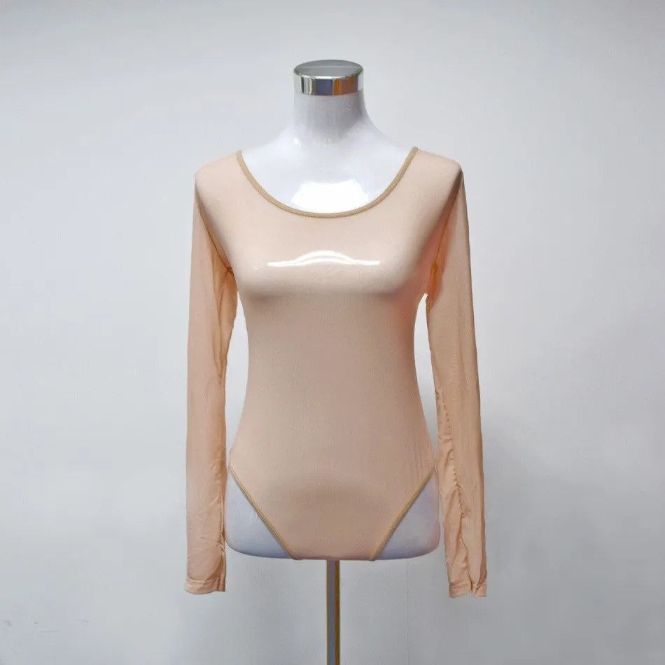 LIVA GIRL 2020 Nude Mesh Bodysuit Rompers Bodycon Jumpsuit Turtleneck Skinny Bodysuits Transparent New Women Sexy Body Clothing