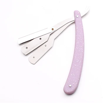 

500Pcs 15*2cm Rubber&Plastic Men Wholesale Barber Razor Edge Folding Shaving Knife Hair Removal Tools Beard Shaving Razor 6107