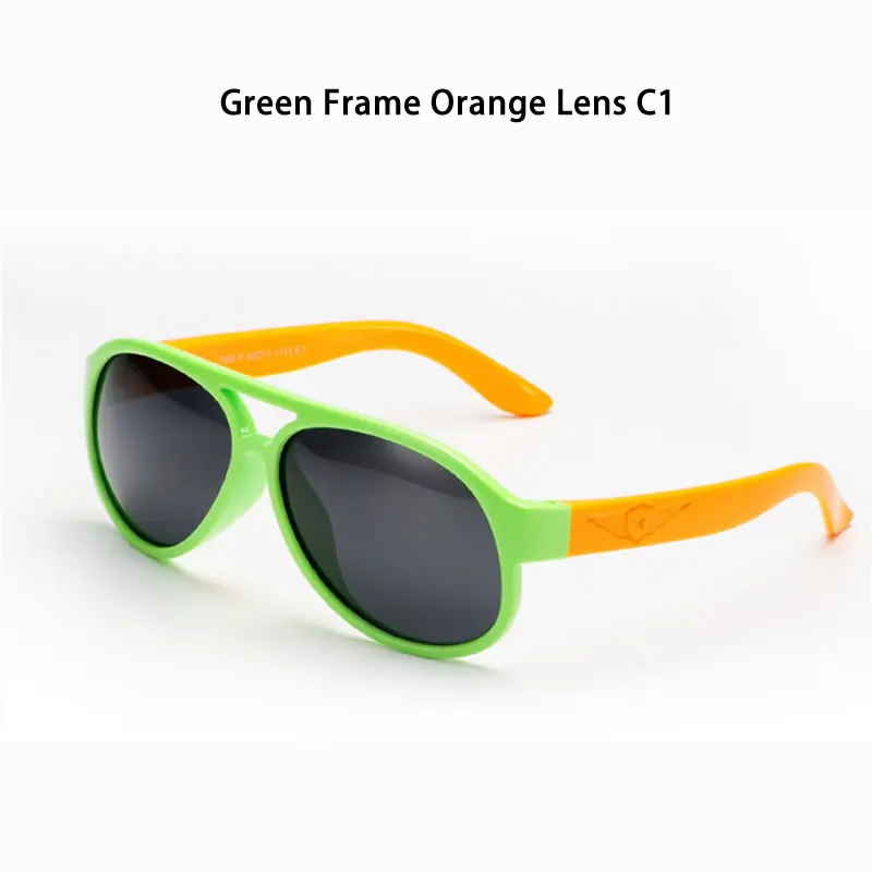 С принтом в виде звезд для маленьких мальчиков поляризованные солнцезащитные очки овальной оправе TAC TR90 очки детские солнечные очки защитные очки для младенцев; Верхняя одежда для девочек Go - Цвет линз: green frame orange