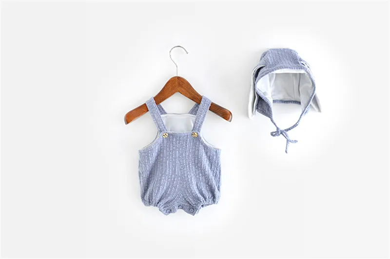 Детский хлопковый комбинезон без рукавов с длинными ушками|baby boy romper christmas|sleeveless