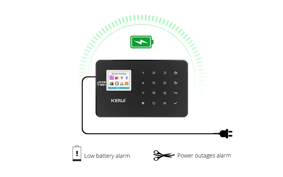 Sistema de Alarme Segurança em Casa sem Fio Kerui Controle App Pet Kit Combinação Alarme Remoto Infravermelho W18 wi fi Gsm 9 segurança em casa sem fio gsm controle