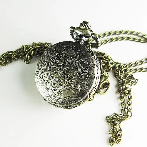 

Rare Mini Antique Style Quartz Copper Pocket Watch New free shipping