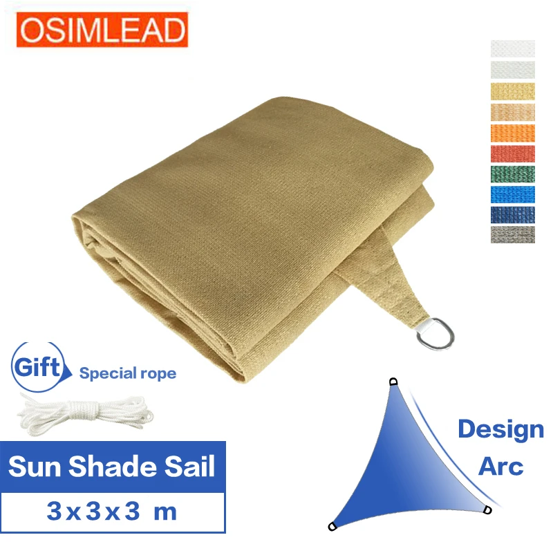 Хранить ультрафиолетового(УФ) 95% OSIMLEAD 3,0*3,0*3,0 м солнцезащитный тент из полиэтилена высокой плотности паруса чистый оттенок