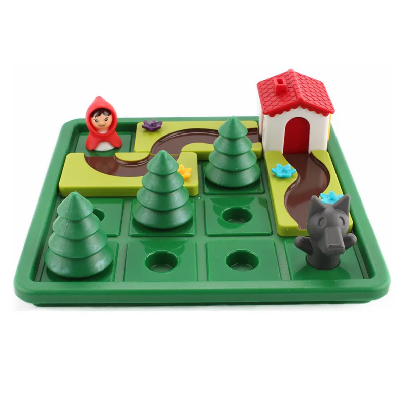 Baratos Nuevo juego de mesa de juego de rol sombrero rojo Lobo rompecabezas para padres juguete de entrenamiento de pensamiento lógico juego de escritorio Dropshipping 038
