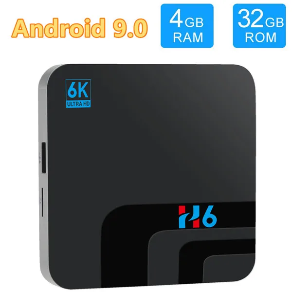 6K Android 9,0 Smart Tv Box Allwinner H6 4g Ram 32g Rom телеприставка 3D H.265 Wifi 4G SIM USB 3,0 hbo netflix Tv box Android 9,0 - Цвет: H6 TV BOX