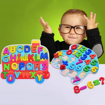 

Children Kids Alphabet Numbers Educational Toy Hand Grasping Board Preschool Teaching M09