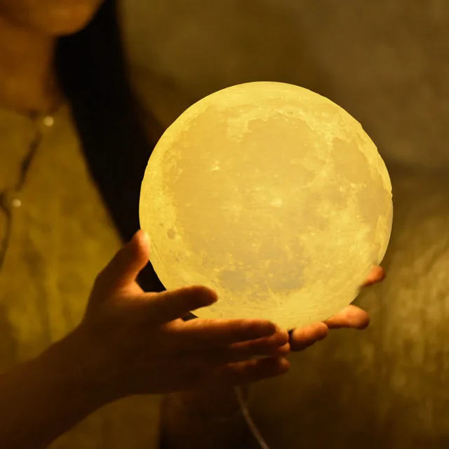 3D Print Moon lamp USB LED Moon Night light Touch Switch ...