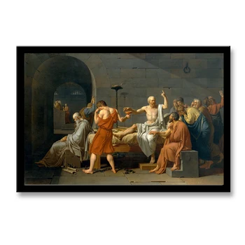 

Canvas Art Print The Death of Socrates by David World Famous Painting Modern Home Wall Art Picture Poster Wall Decor No frame