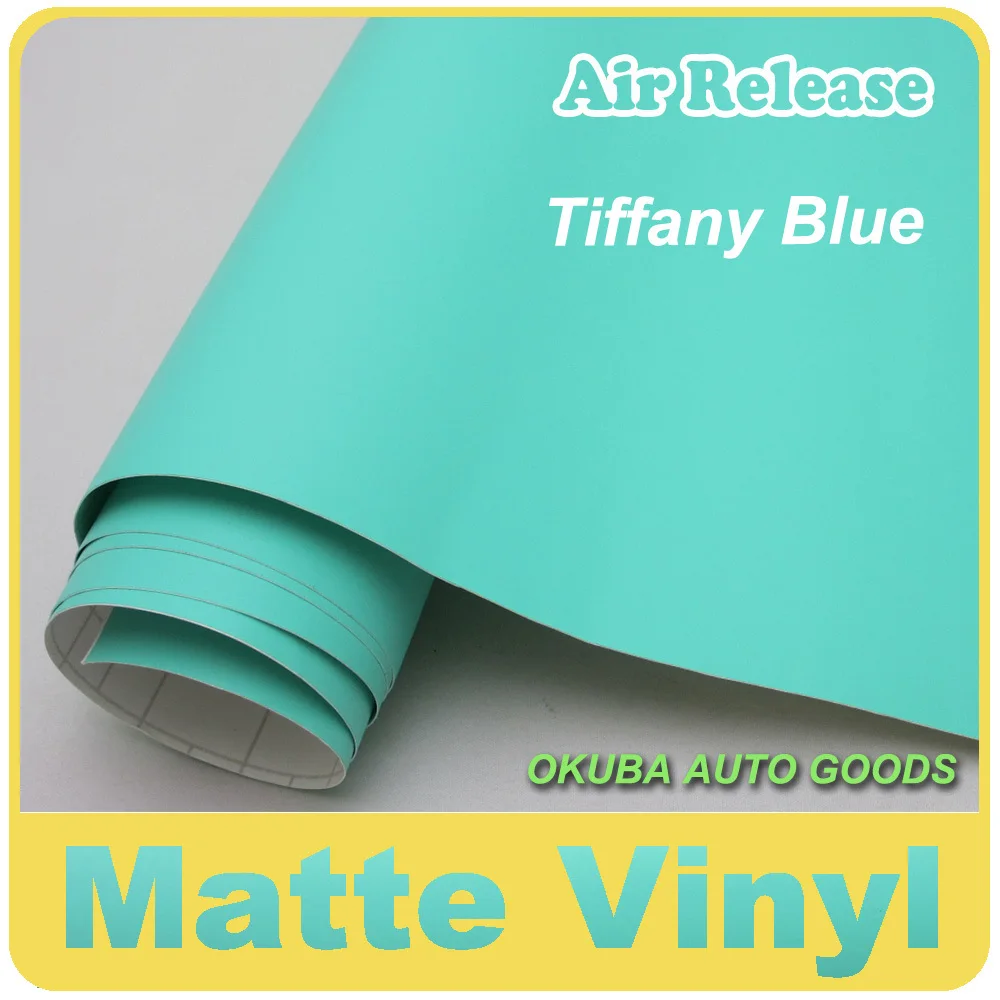 wholesale Tiffany Blue Matte Vinyl Film For Car Wrapping With Air
