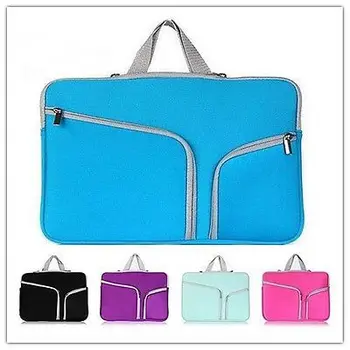 

New Neoprene Dual Pocket Notebook Laptop Sleeve Carry Bag Case For MacBook Air Pro Retina 11 11.6 13 13.3 15.4 15.6 computer