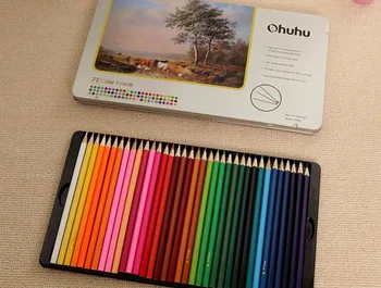 

72 color metal box Non-toxic Oily Color Pencils Coloured Drawing Pencil Set Art Supplies For School Office paniting set