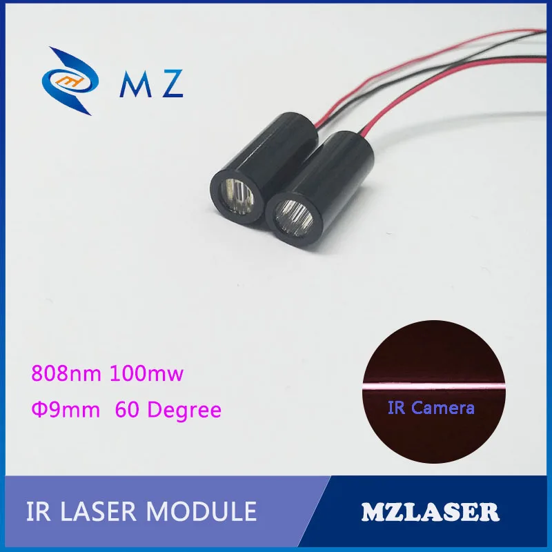 

9mm 808nm 100mwIR Line laser module Industrial Grade APC Drive Robot Sensor Laser Module