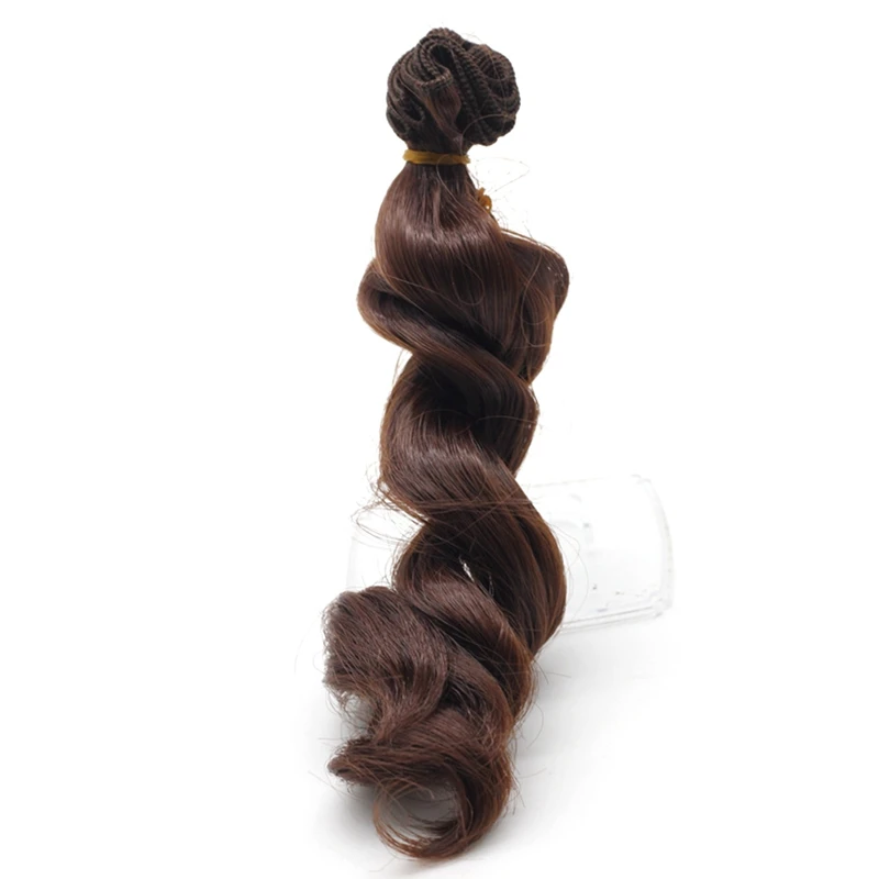 Горячая 15 см высокая температура большая волна ручной работы ткань куклы парики DIY Texitle кукла локон волос