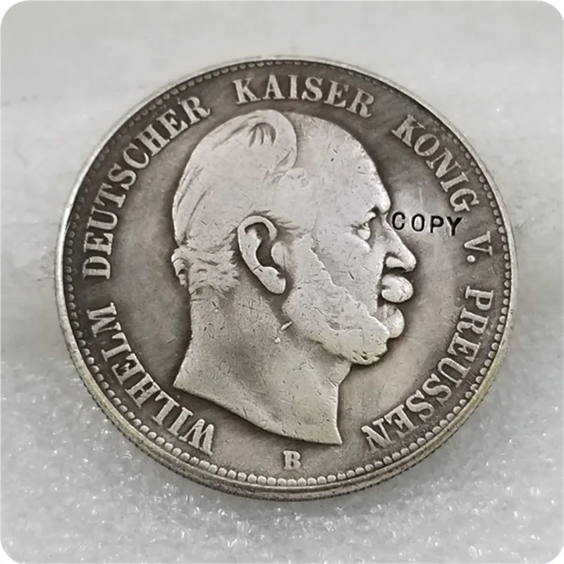 Германия 2 марки 1876 PREUSSEN копия бесплатная доставка|Безвалютные монеты| |