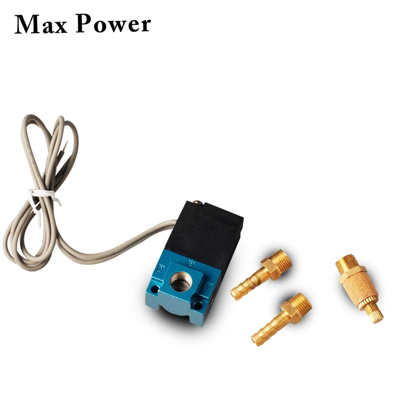

Pneumatic Fitting 1/8NPT Quick Connect 3 port Electronic Boost controller Solenoid Valve With Brass Silencer 12V