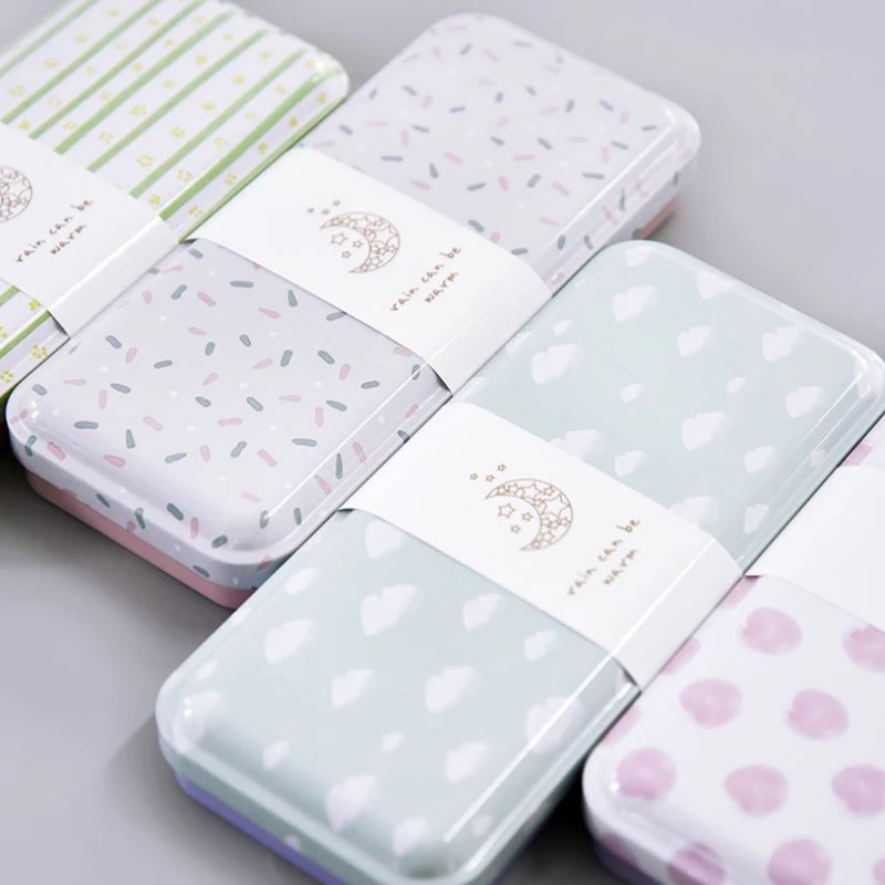 

1 pc useful cartoon iron tinplate large stationery case tin pencil box pencil case creative student gifts learning stationery