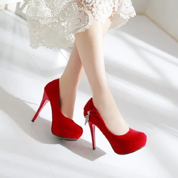 

Bridal shoes wedding shoes 2019 spring new fine with waterproof platform super high heel women's shoes