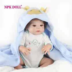 NPKDOLL 55 см Кукла реборн Младенцы полный винил 22 дюймов мягкий силиконовый BeBe Reborn Игрушки для девочек кукла живой ребенок для Playhouse подарок