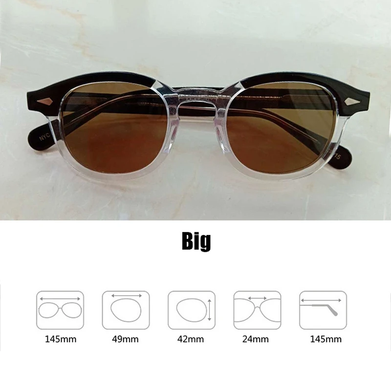 Высокое качество, солнцезащитные очки с поляризованными очками, для мужчин и женщин, фирменный дизайн, UV400, очки для вождения, ацетатная оправа для очков SQ083 - Цвет линз: big