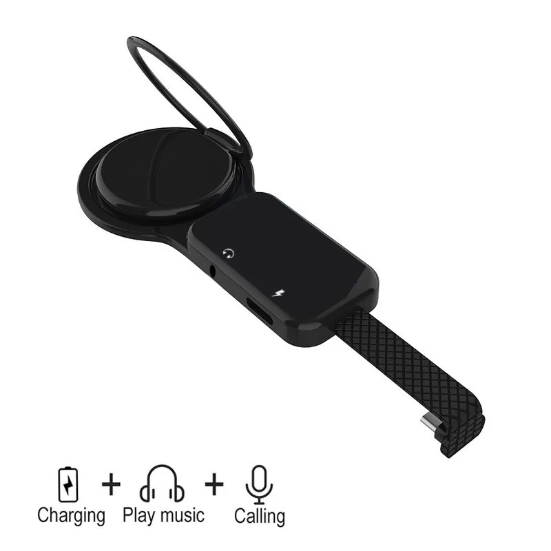 

OTG USB Type C to 3.5mm Adapter For Samsung htc Type-C 3.5 mm Jack Audio&Charger Splitter Connector AUX Cable Phone Ring Holder
