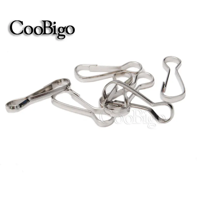 

50pcs 20mm 25mm 31.5mm 41mm Metal 8 Shape Snap Spring Hooks Rings Paracord Phone Lanyards Employee ID Card Zipper Pull Accessory
