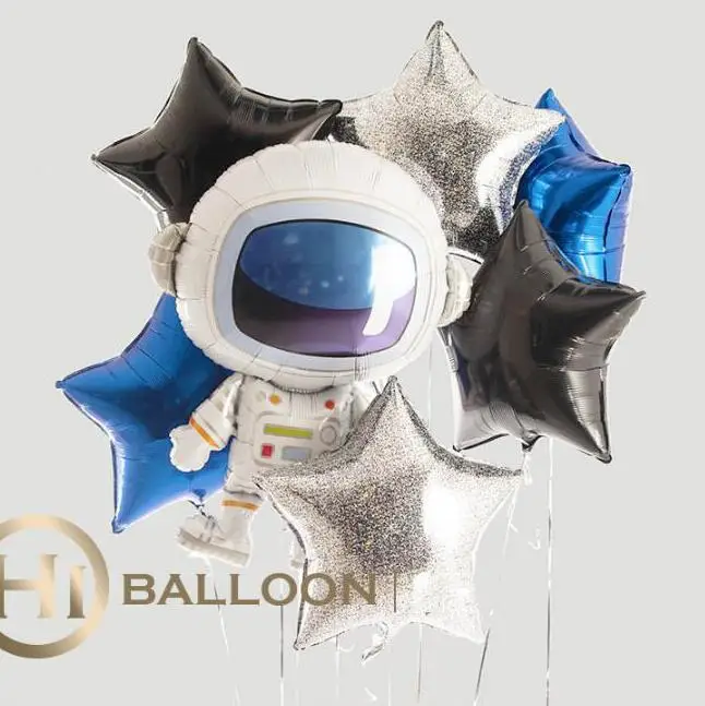 

1 Pc Baby Boy Favor Toy Birthday Epic Party Decor Outer Space Astronaut Robot Helium Foil balloon ET Planet Explore Holiday Toy