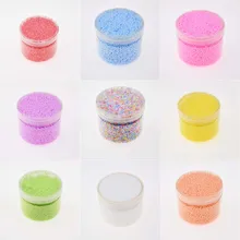 Красочные пены шары инструмента слизи Фрукты кусочек для слизи делая подвески комплект Книги по искусству DIY Рождественский снег пена снег