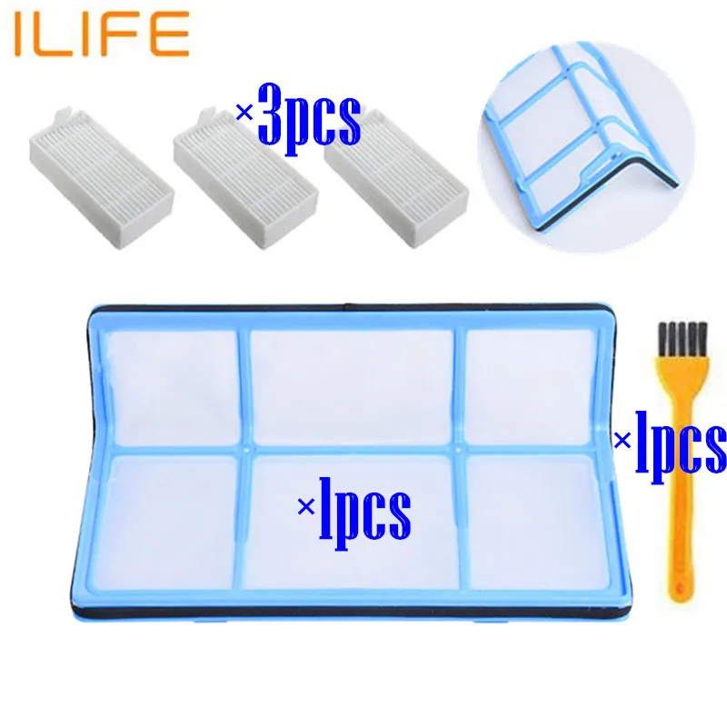 1 xprimary фильтр+ 3x эффективный Hepa фильтр для chuwi ilife v5 v5s V3 V3s v5 pro V50 V55 x5 Запчасти для робота-пылесоса