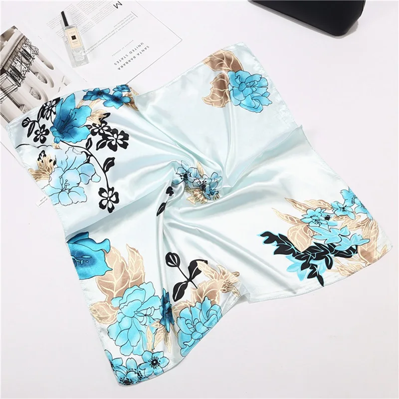 

Women Square Scarf 60x60CM Handkerchief Ink painting Printed Neck Scarves Headbands autuam Small blanket Bandana