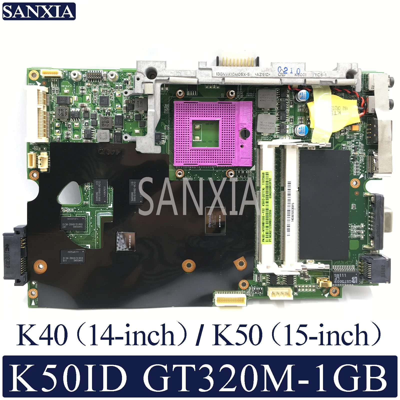 Goede Kefu K40ID Laptop Moederbord Voor Asus K50ID K40IE K50IE Originele Moederbord DDR3 RAM GT320M 1GB