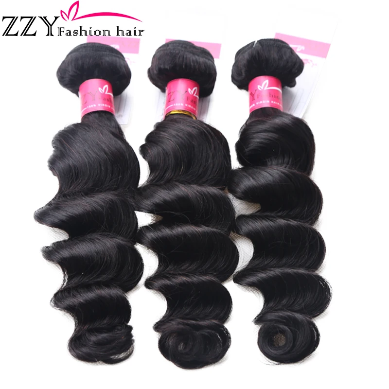 ZZY Fashion hair Loose Deep Wave Bundles With Closure Brazilian Human Hair Weave Non Remy Hair Extensions ZZY Fashion hair Loose Deep Wave Bundles With Closure Brazilian Human Hair Weave Non Remy Hair Extensions