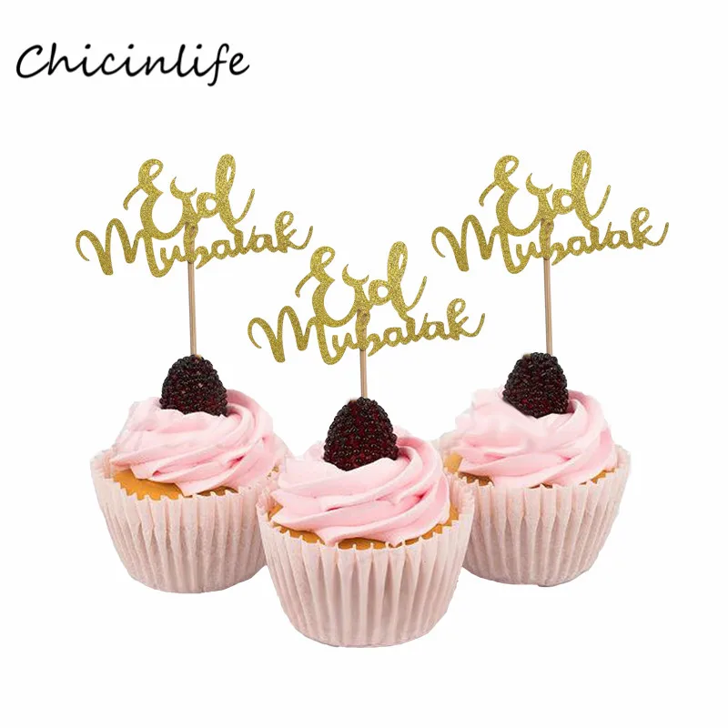 Chicinlife 10 шт. ИД Мубарак капкейк Топпер Рамадан украшение для вечеринки