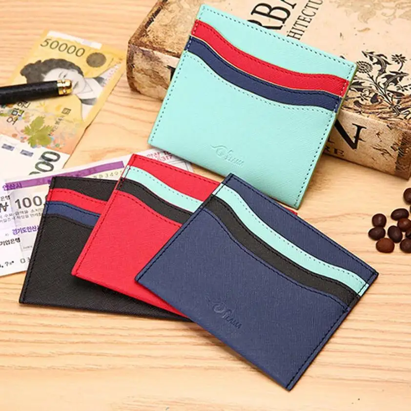 

Maison Fabre Card & ID Holders Men Women Leather Credit Card Holder Case Bus Card Holder Wallet Fashoin May16 40 L5