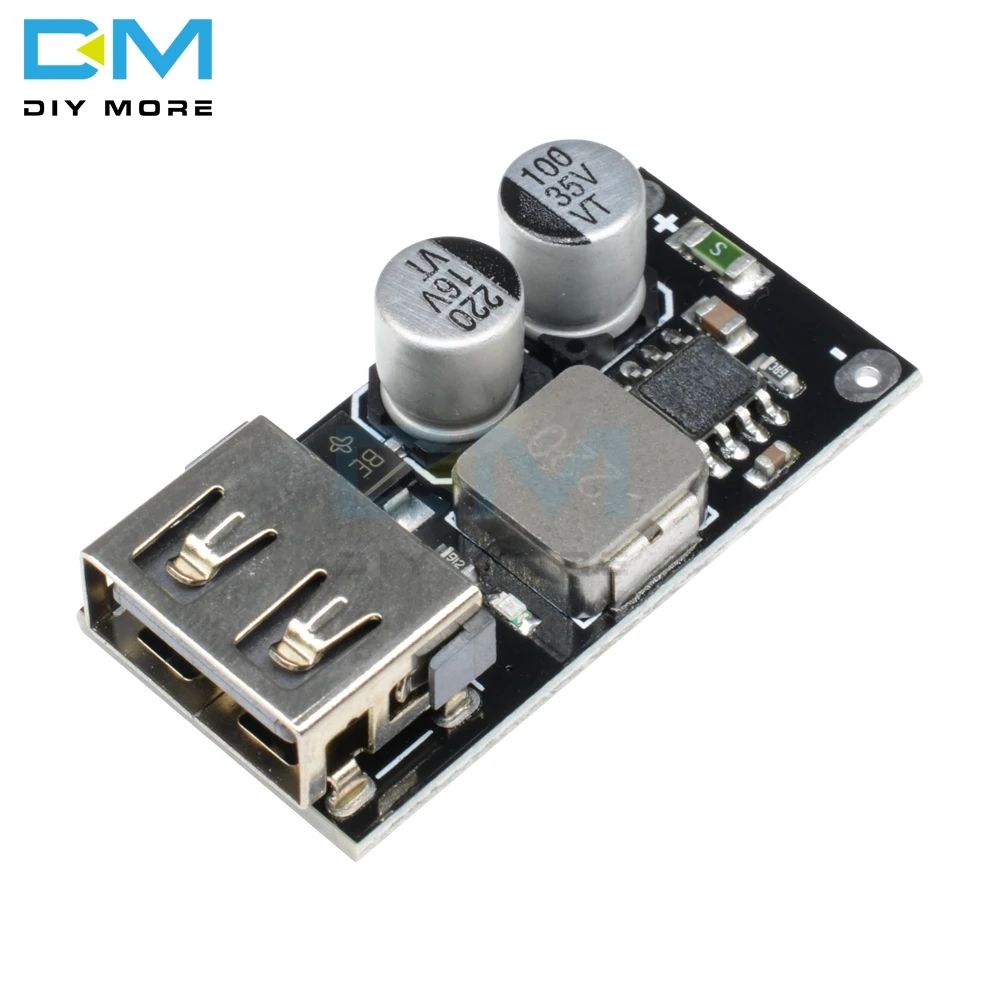 USB конвертер QC3.0 QC2.0 понижающий модуль зарядки 6 32 В 9 12 24 для быстрой 3 в 5 печатная