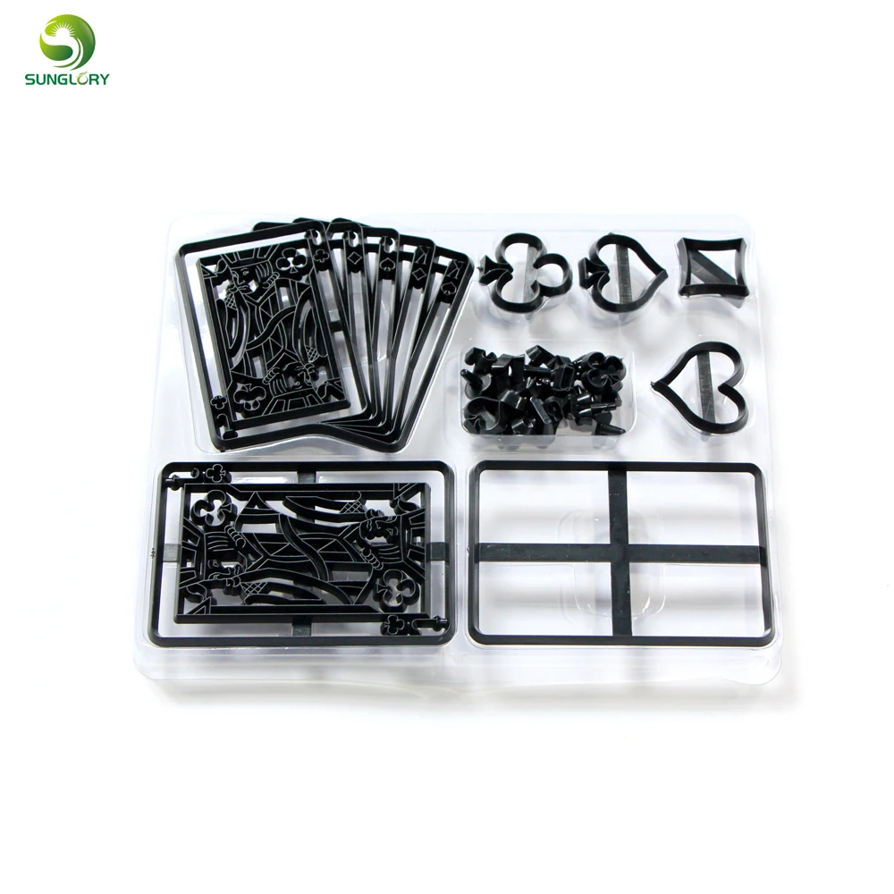 28 шт./компл. Poker Card резак для печенья пластиковый кекс Sugarcraft Fondant Cutter Set Cake Cutting Mold