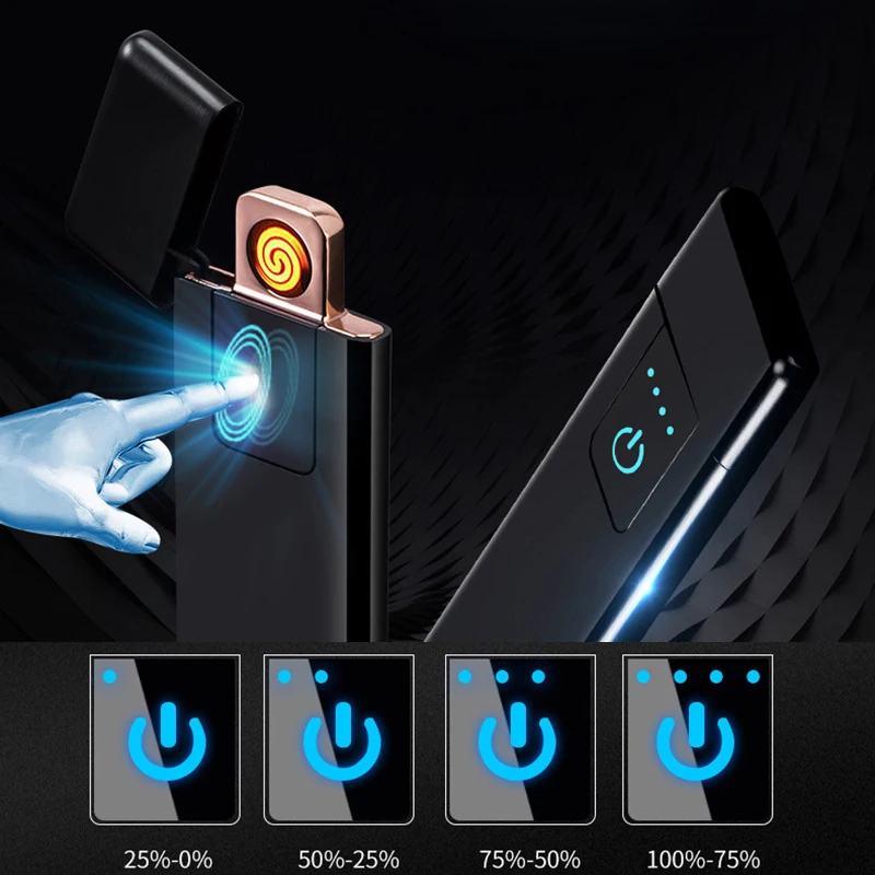 Металлическая электрическая зажигалка с подключением к USB ветрозащитная