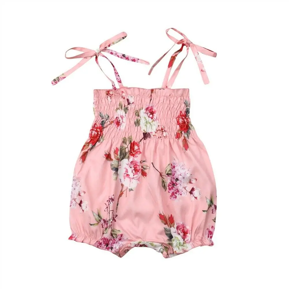 

Pudcoco 2019 Summer Newborn Toddler Baby Girl Sling Floral Blommers Shorts Romper Cute Strap Sweet Jumpsuit
