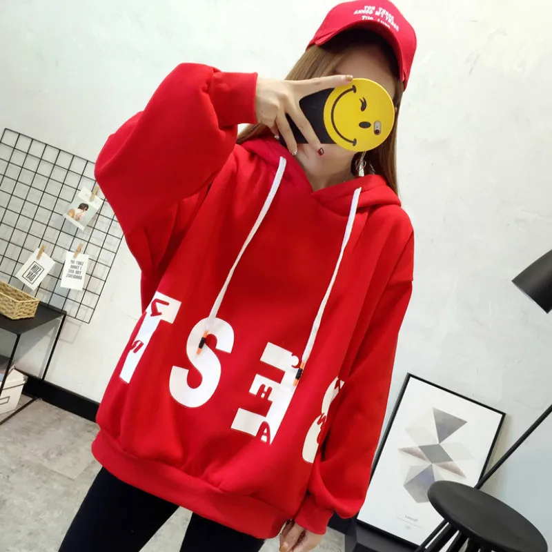

Hoodies Sweatshirts 2019 Fashion Harajuku Patchwork Long Sleeve Hoodies Sweatshirts Casual Loose Cotton Drawstring Top Pullovers