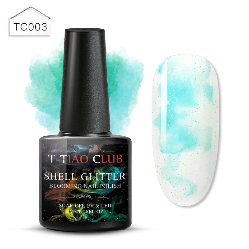 T-TIAO CLUB Blooming Painting Nail Gel Polish Effect Flower Blossom Nails Gel Soak off UV Gel Varnish Manicure Nail Art Lacquer - Цвет: ES03408